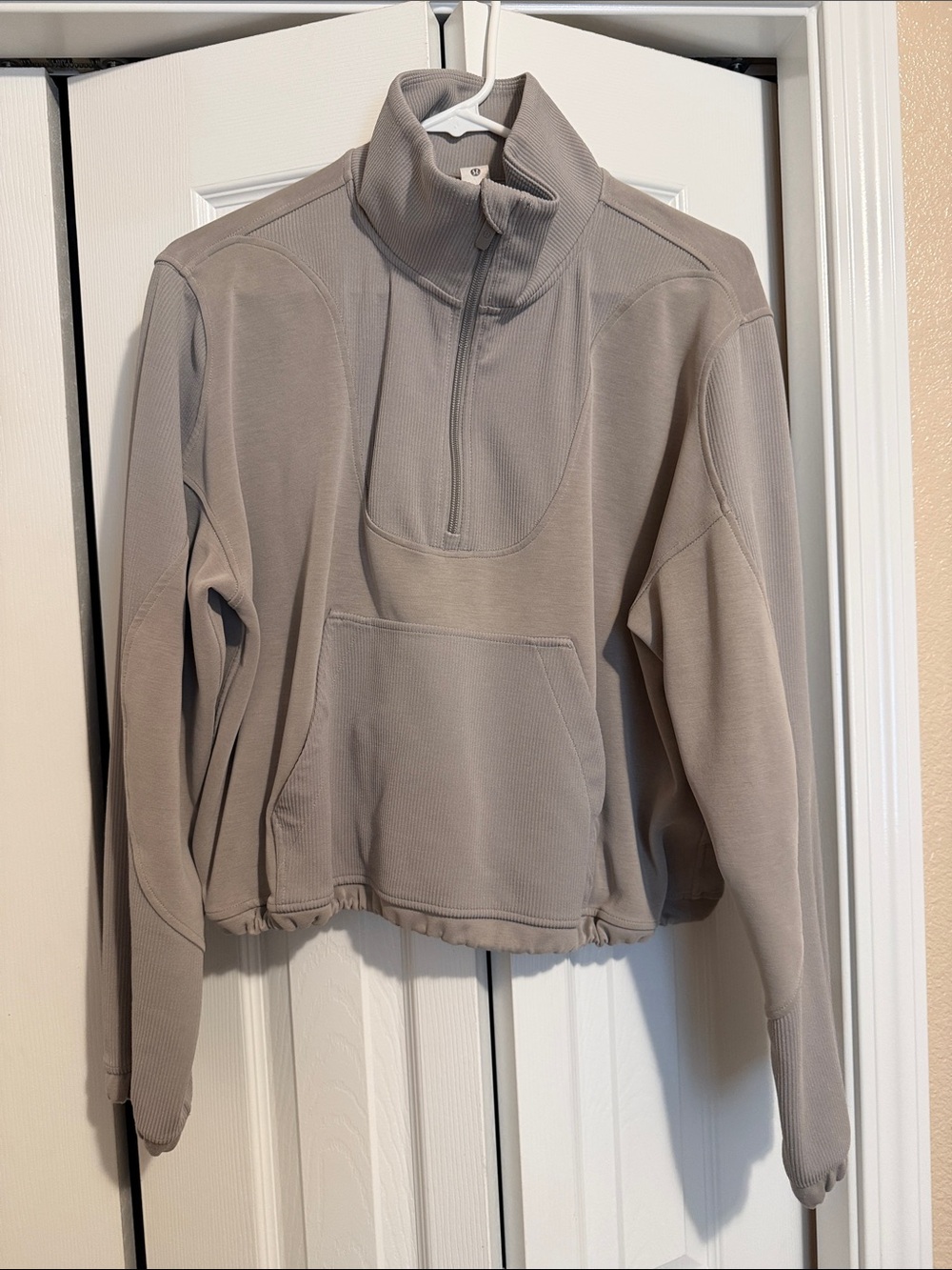 lululemon athletica Taupe Half-Zip Teddy Pullover